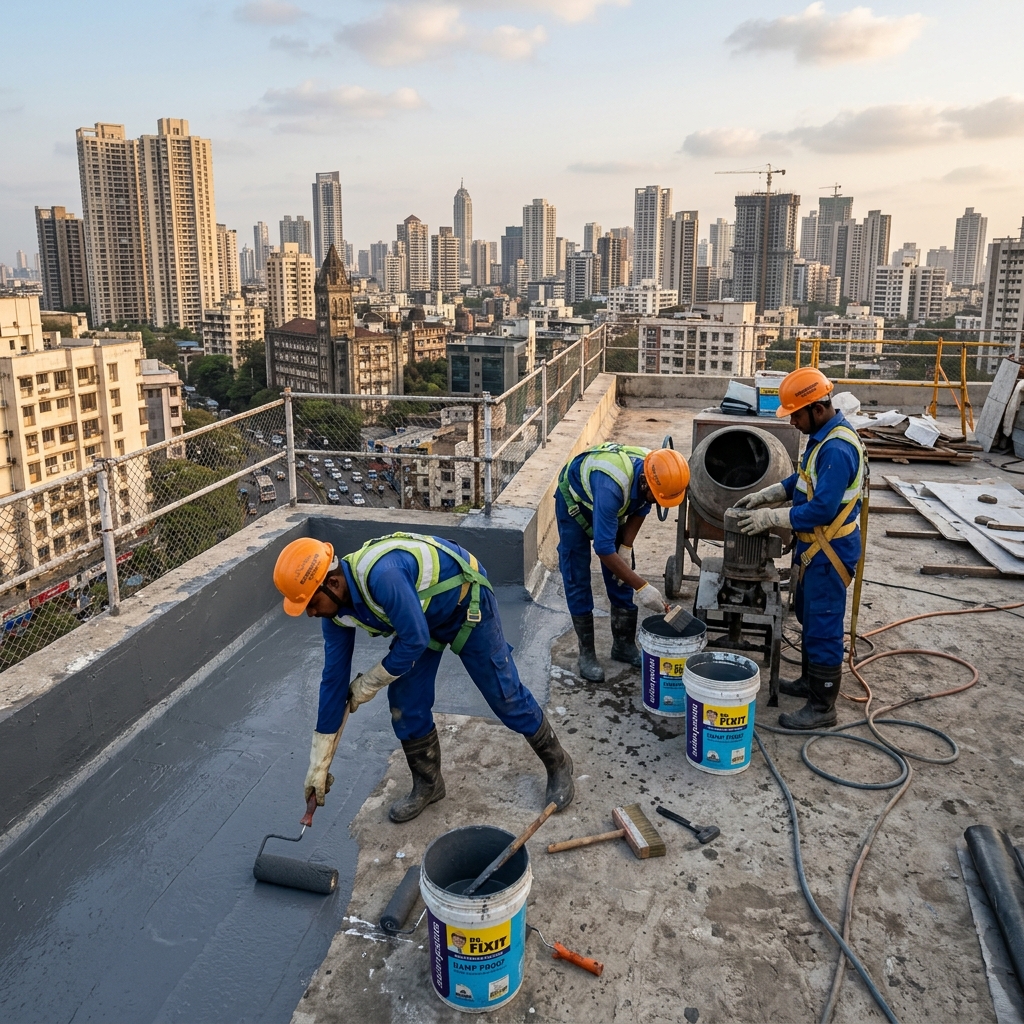 Terrace waterproofing work Mumbai